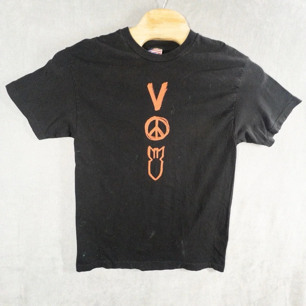 Vintage 2005 U2 Vertigo Tour Black T-Shirt Mens Large Made In USA Distressed